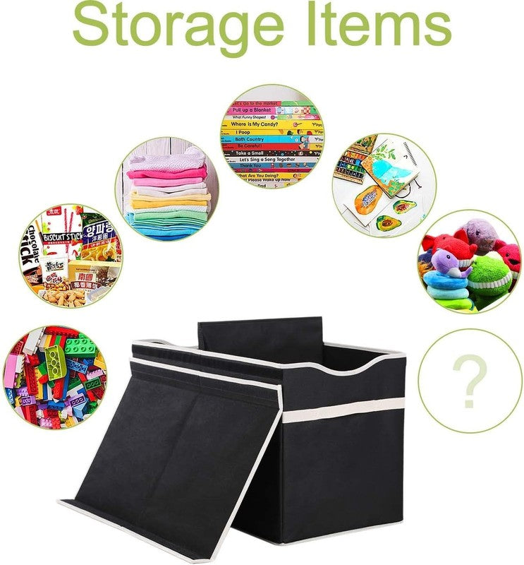 Toy Box Chest Collapsible Kids Storage Bins Extra Large Organizer Black5
