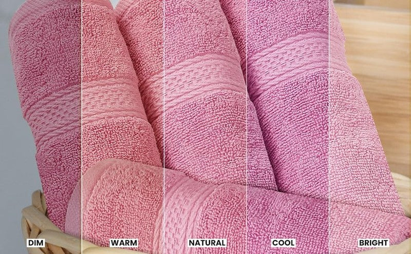 8 Piece Towel Set Pink 100% Cotton 600 GSM Bath Hand Wash Towels Absorbent7