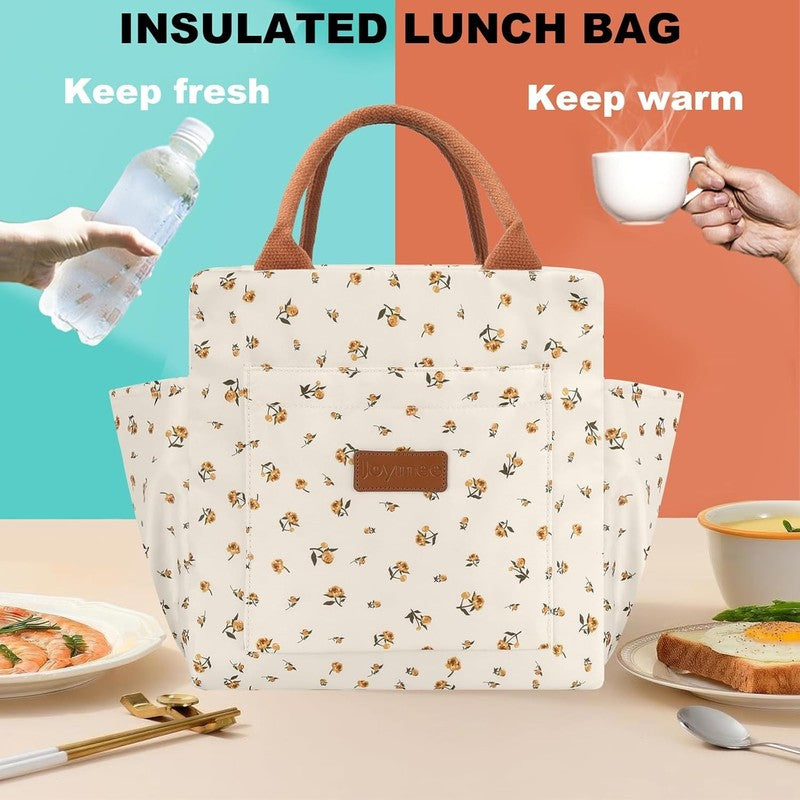 Insulated Lunch Bag for Women Men Large Reusable Cooler Tote w/ Bottle Holder1