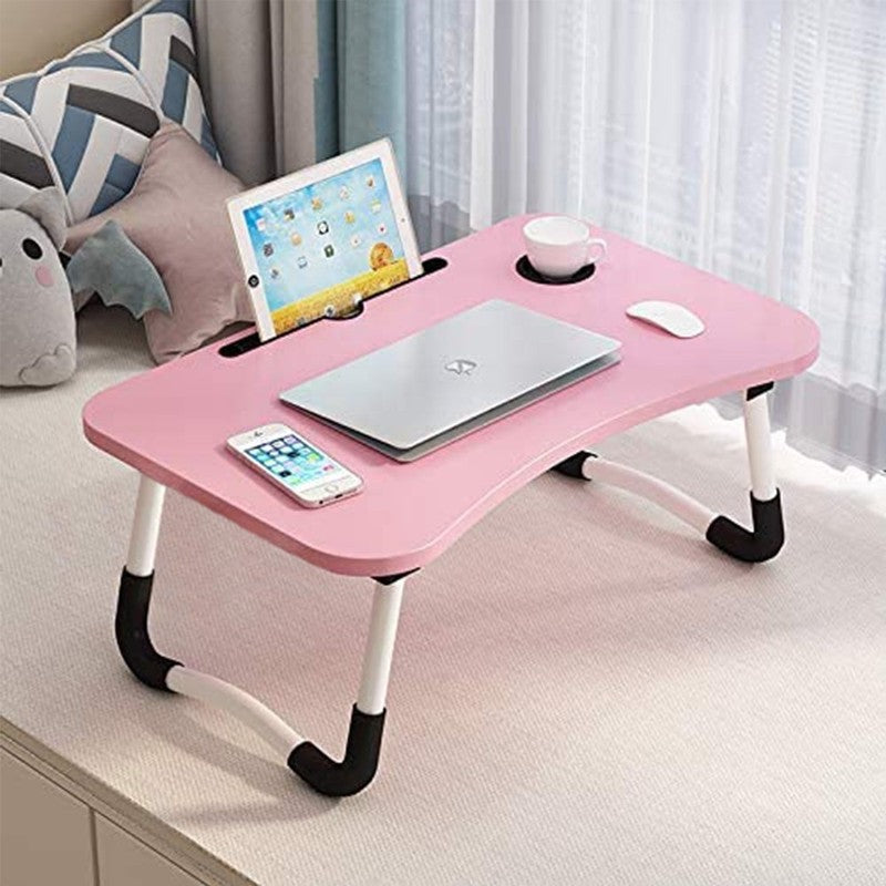 Laptop Desk Foldable Bed Tray Table Stand for Bed/Sofa Couch Floor Pink3
