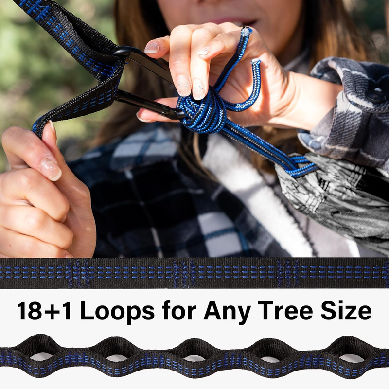 Portable Camping Hammock w/ Tree Straps & Carry Bag Outdoor Travel Hiking3