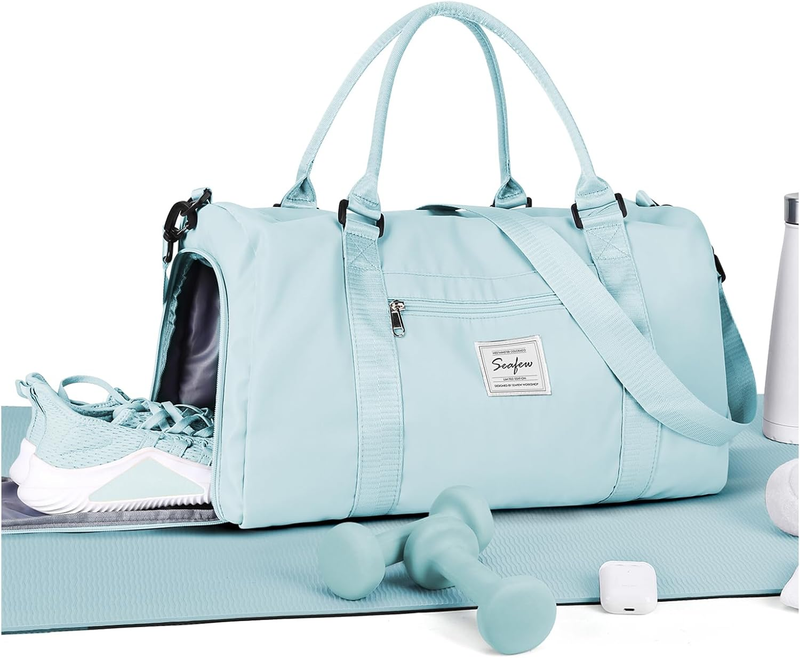 Gym Bag Unisex Shoe Compartment Wet Pocket Travel Duffel Tote Weekend Carry On9