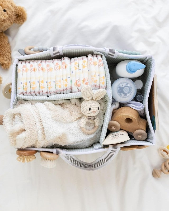 Baby Diaper Caddy Organizer, Large Tote for Newborn Essentials, Nursery & Car7