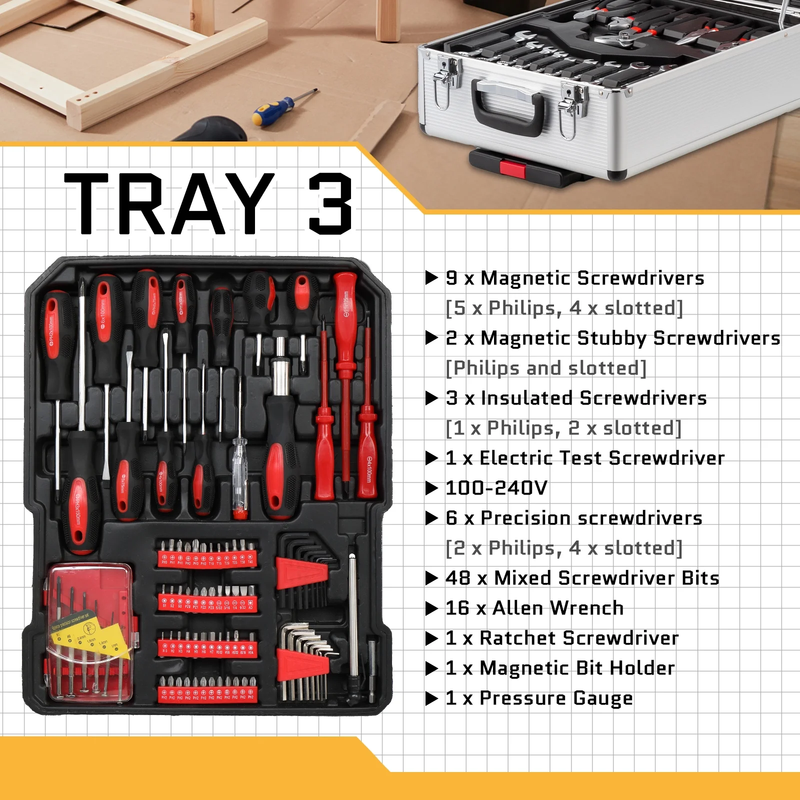 799 Pcs Tool Set, Household Repair Hand Tool Kit, Mechanics Tool Kit7