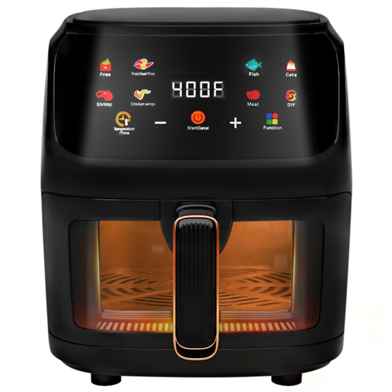 7.5QT Air Fryer   8 in 1 Digital Touchscreen, 1700W, Large Capacity, Black0