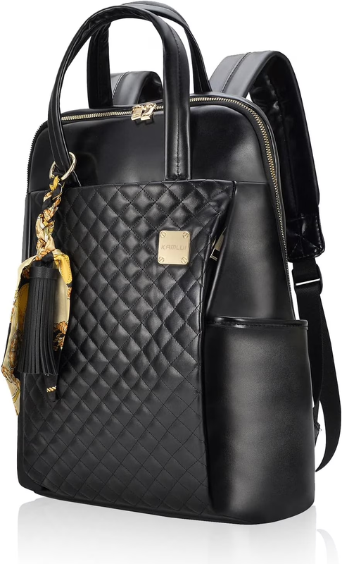 Womens Waterproof Laptop Backpack 14–16 Inch Polyester Black4