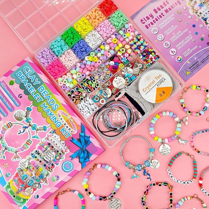 Girls Toys Bracelet Making Kit -3400Pcs Charm Jewelry Making Kit Supplies,Unicor1