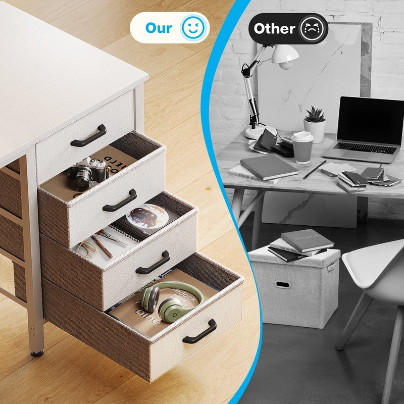 Computer Desk with 4 Storage Drawers , Writing for Home Office, Study Work Table2