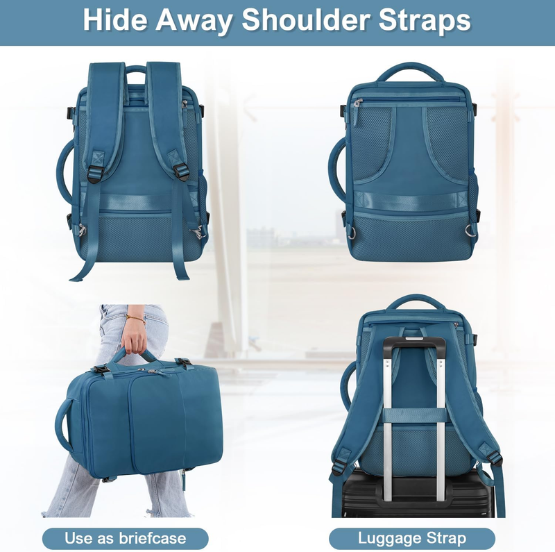 Travel Laptop Backpack Carry On Personal Item 16in Waterproof Daypack5