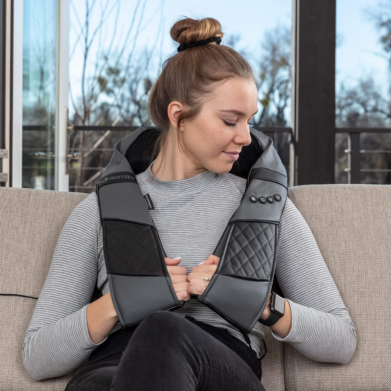 Neck and Back Massager with Heat Shiatsu 3D Kneading Electric Pillow4