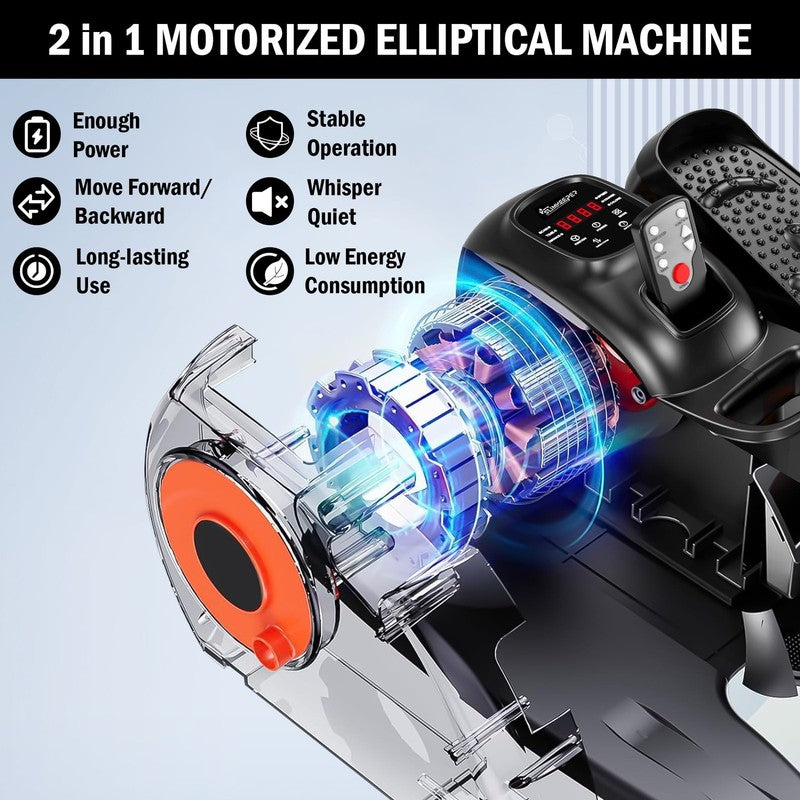 Electric Under Desk Elliptical for Seniors - Adjustable & Quiet with Remote4