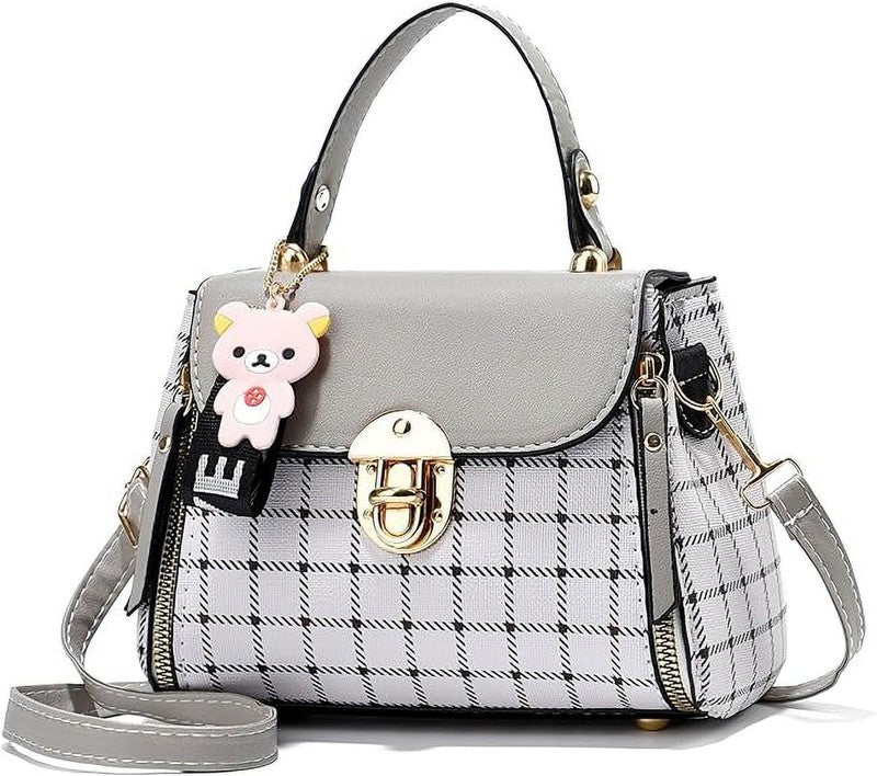 Women Small Crossbody Bag Plaid Shoulder Purse Lightweight Satchel2