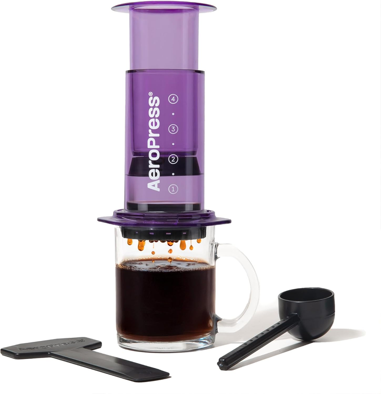 Clear Purple Coffee Press French Press Pour Over Espresso Travel Camping Brewer6