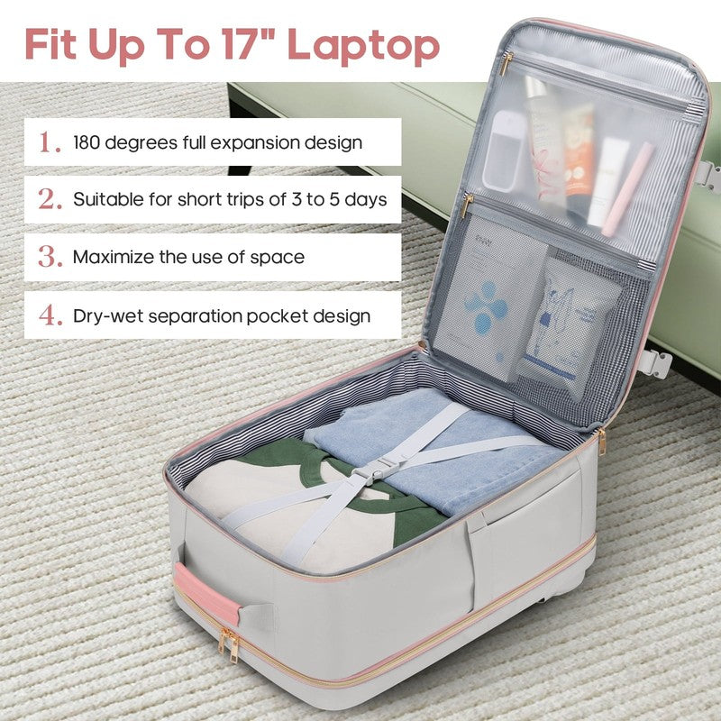 Travel Backpack for Women Carry on Backpack Flight Approved 40L Personal Item Ba7