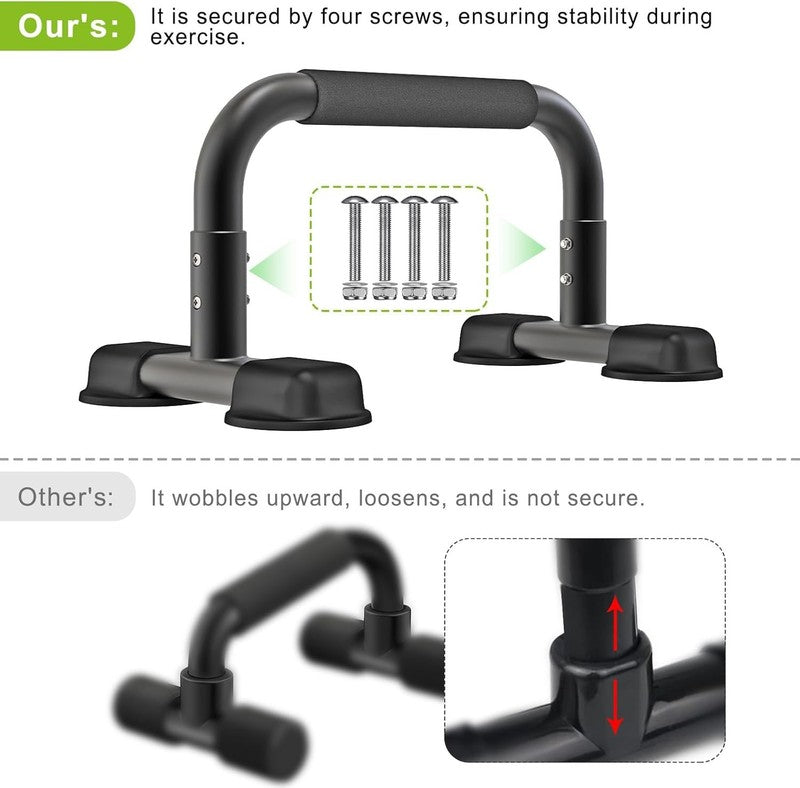 12" Push Up Parallettes Bars Wooden Handles Calisthenics L Sit Dip Handstand3
