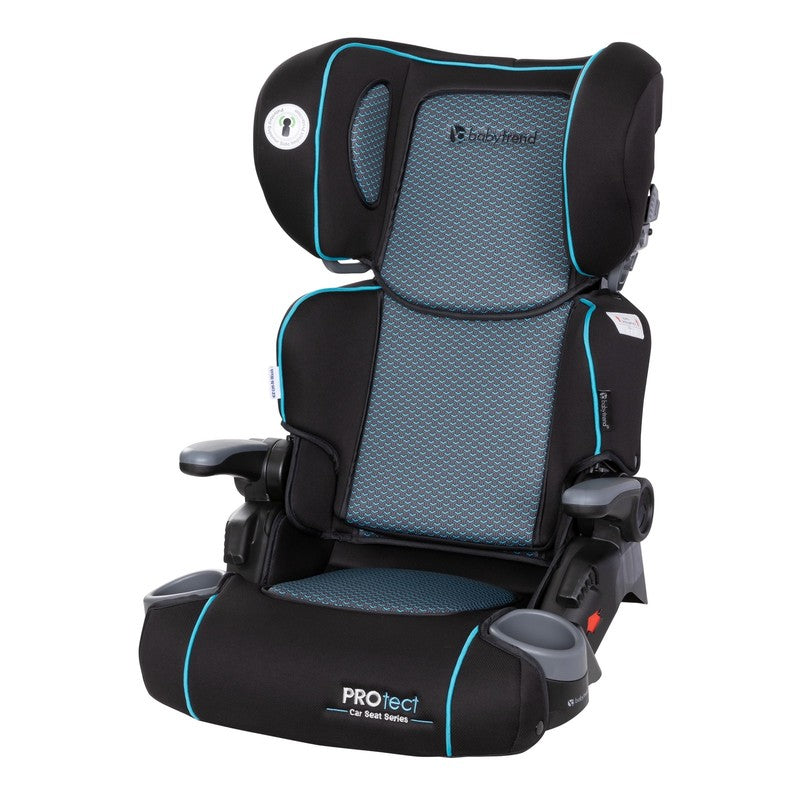 2-in-1 Folding Booster Car Seat 40-100lbs Aqua Tech Blue 38"-57"10