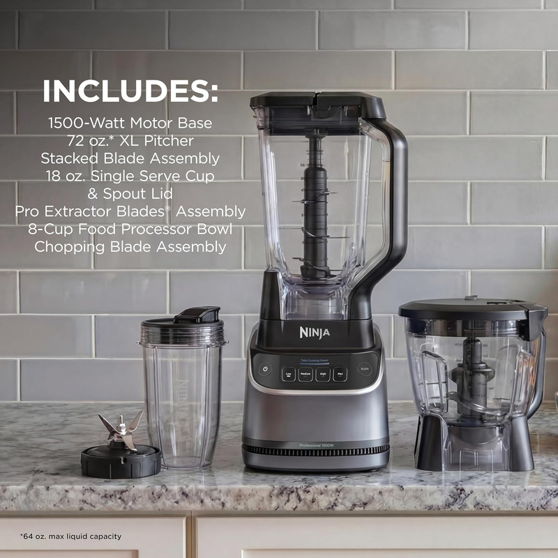 Ninja UltraCrush BP401 Kitchen System 1500W Blender Food Processor Set8