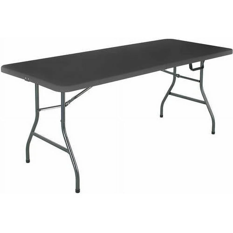 6 Foot Premium Folding Table, Black10