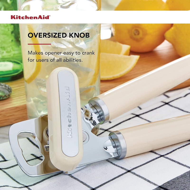 KitchenAid Classic Can Opener Bottle Opener Stainless Steel Almond Cream2