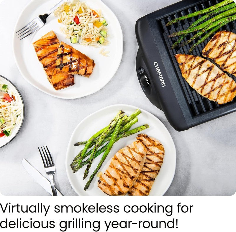 Electric Smokeless Indoor Grill W/ Non-Stick Cooking Surface & Adjustable Temper2