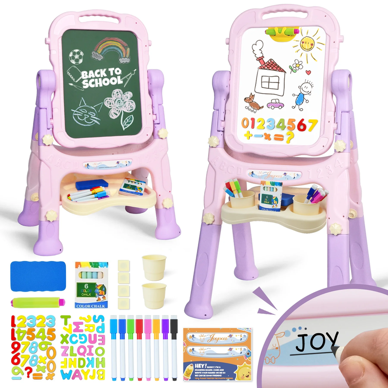Kids Adjustable Art Easel Double Magnetic Drawing Board with Accessories6