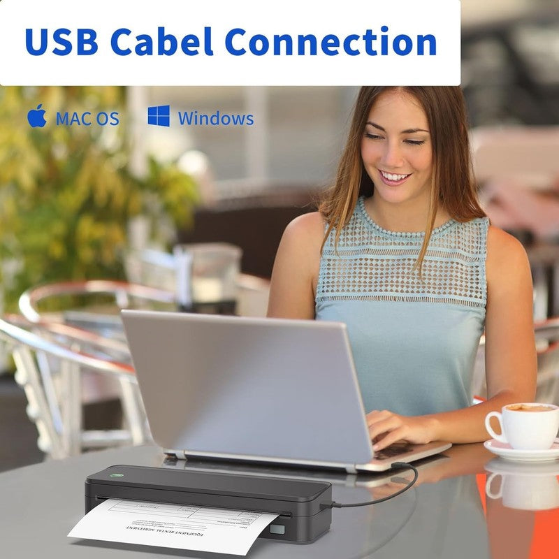 Portable Bluetooth Thermal Printer - Wireless Inkless Printing for Travel & Home2