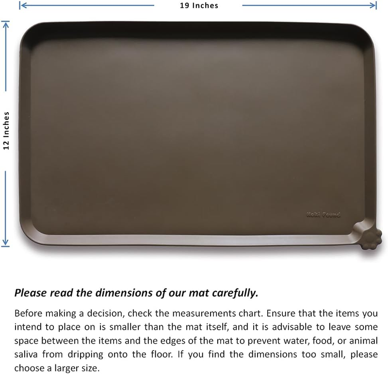 Silicone Pet Feeding Mat Non Slip Waterproof Dog Cat Bowl Mat Coffee4