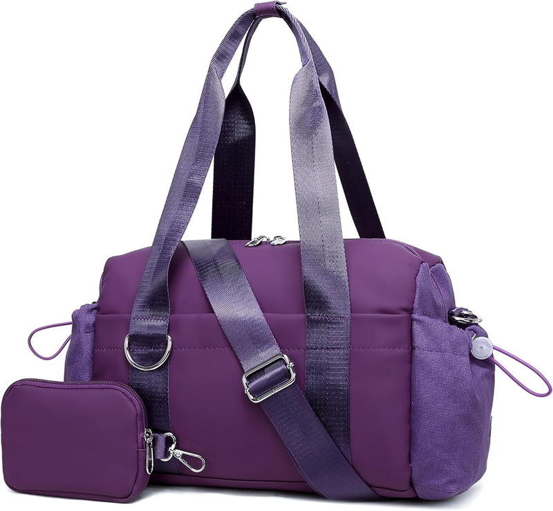 Everyday Mini Gym Bag Women 2.0 Tote Waterproof Travel Duffle Grape Coin Wallet0