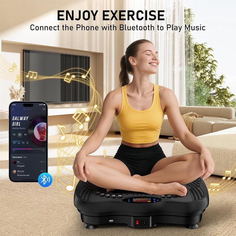 Vibration Plate Exercise Machine, 130 Levels Full Body Workout Vibrating Plate f3
