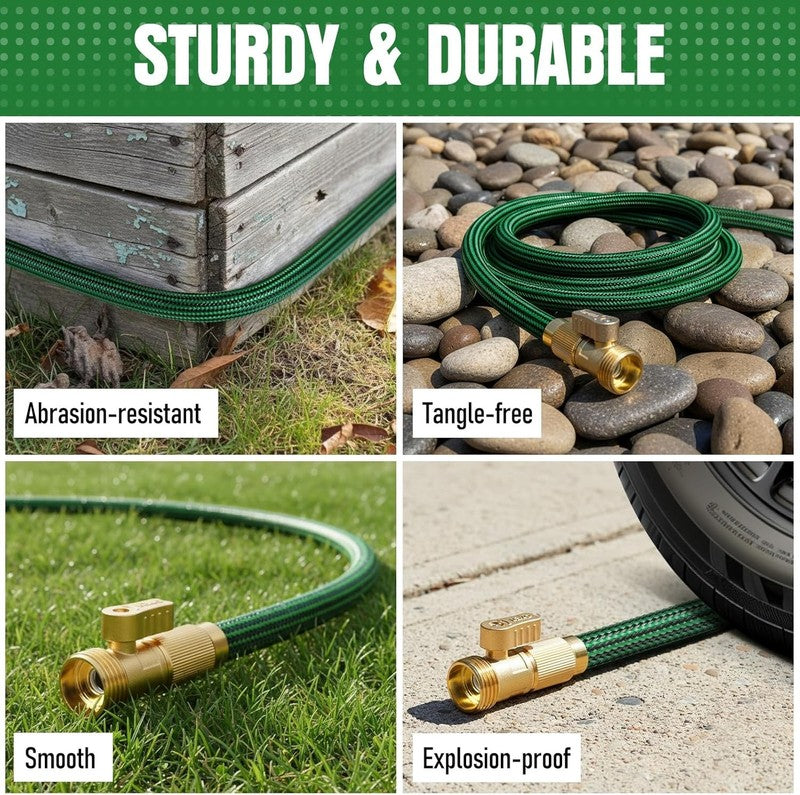 25Ft Garden Hose, Heavy Duty, Kink Resistant, Leakproof, Lightweight7