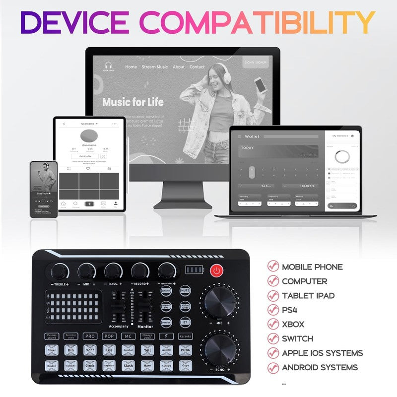 BM-800 Condenser Microphone Bundle – Podcast Mic with Voice Changer for Streamin11
