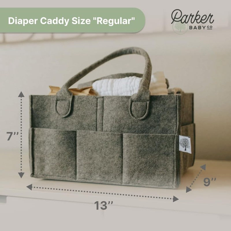 Parker Baby Diaper Caddy Nursery Storage Bin & Car Organizer Charcoal5