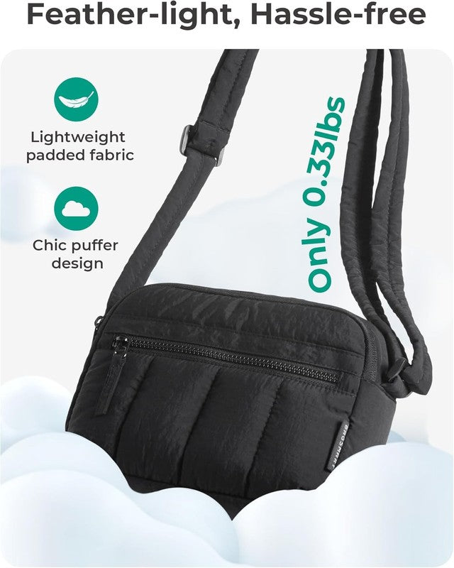 Cross Body Purse, Mini Crossbody Bags for Women Travel Purse, Puffy Shoulder Han3