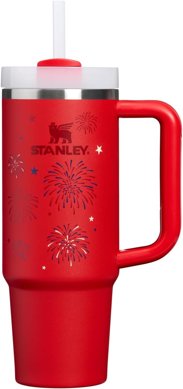 Stanley Quencher H2.0 30oz Tumbler w/ Handle Straw Insulated Chili Fireworks0