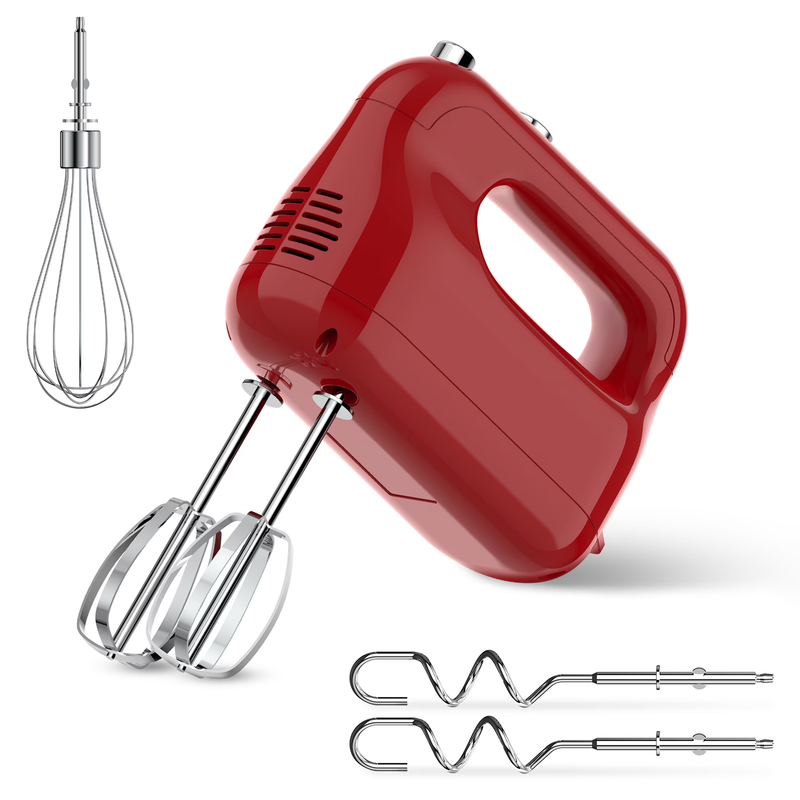 Electric Hand Mixer,5-Speed with Stainless Steel Beaters & Dough Hooks10