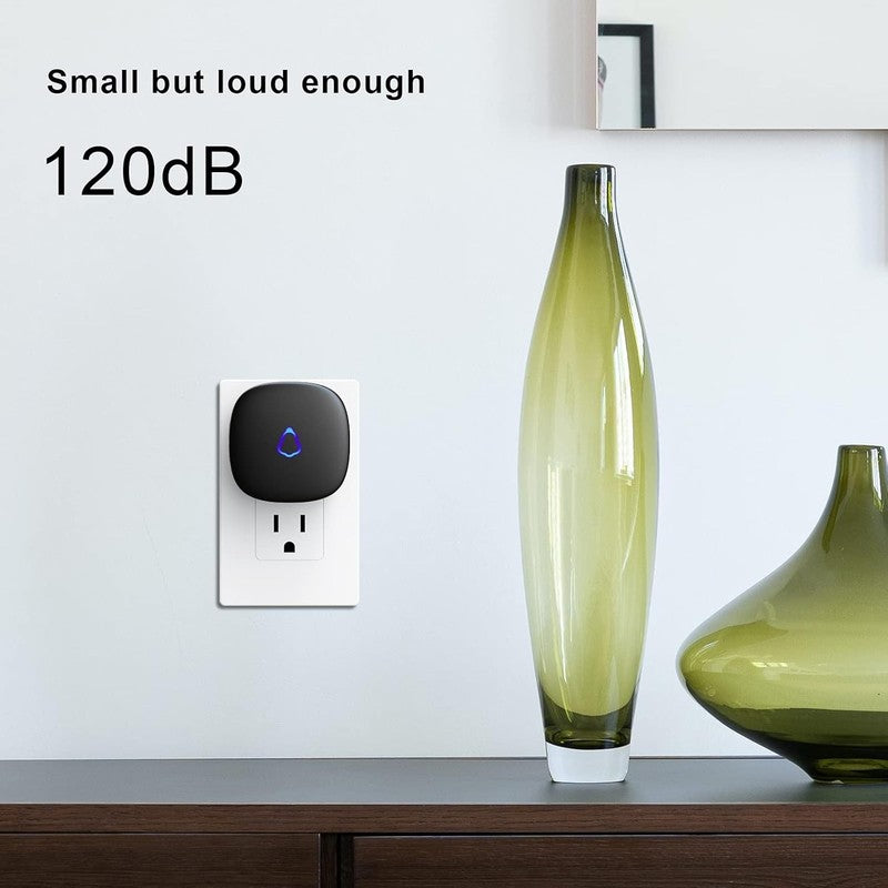Wireless Doorbell, Easy Installation, Waterproof, Adjustable Volume, 58 Chimes, 4