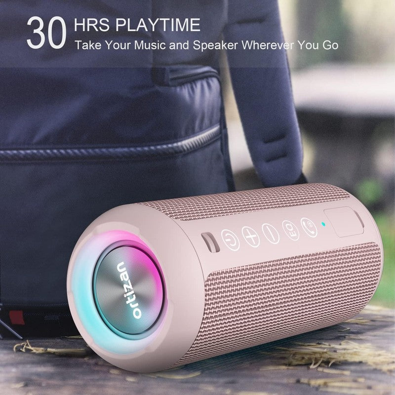 Bluetooth Speaker 24W, IPX7 Waterproof, Deep Bass, RGB Lights, 30H Playtime4