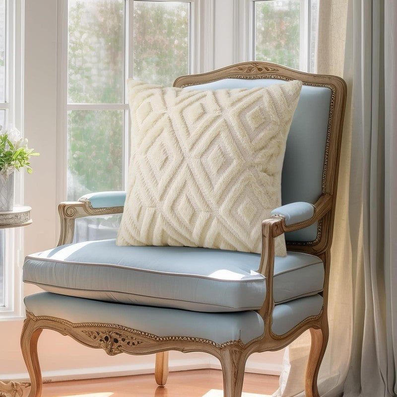 Set of 2 Decorative Throw Pillow Covers 18x18 Soft Beige for Couch5