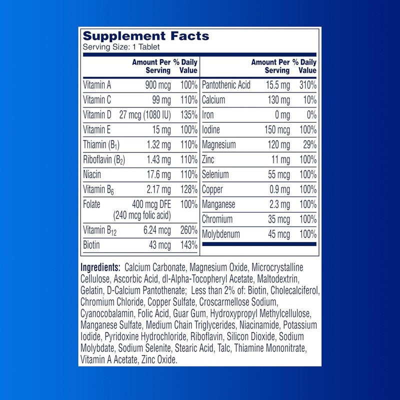 Men's Multivitamin with Vitamins A, C, D, E, Zinc & B12 - 200 Count7