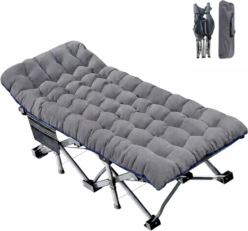 XXL Camping Cot 78x32 900LBS Heavy Duty Folding Bed w/ Mattress Pad 1200D Oxford9