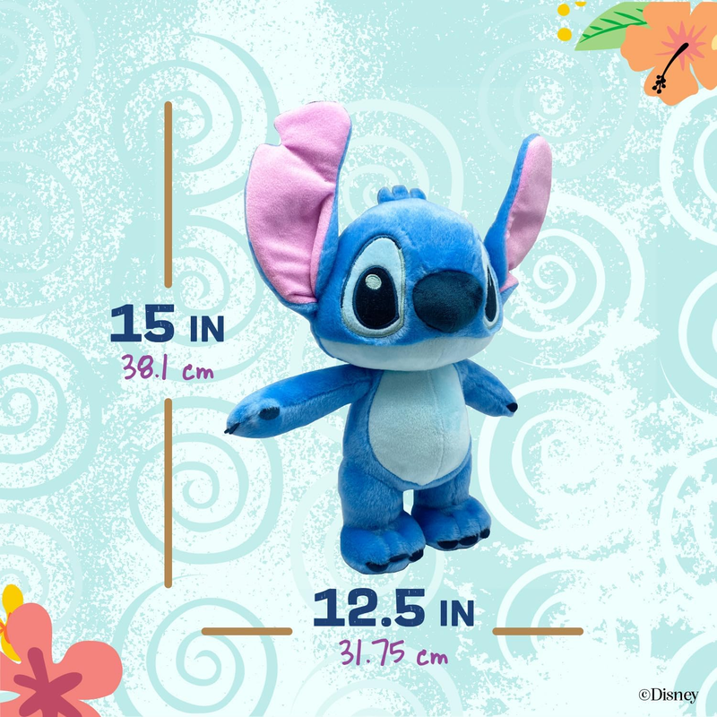 Disney Baby Lilo & Stitch 15" Soft Plush Toy Huggable Stuffed Animal Blue4