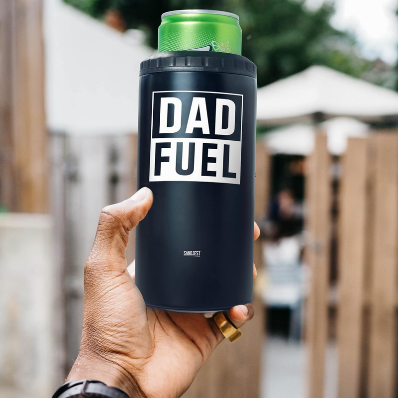 12oz Dad Fuel Can Cooler 4-in-1 Stainless Steel Insulated Tumbler Gift Dad3