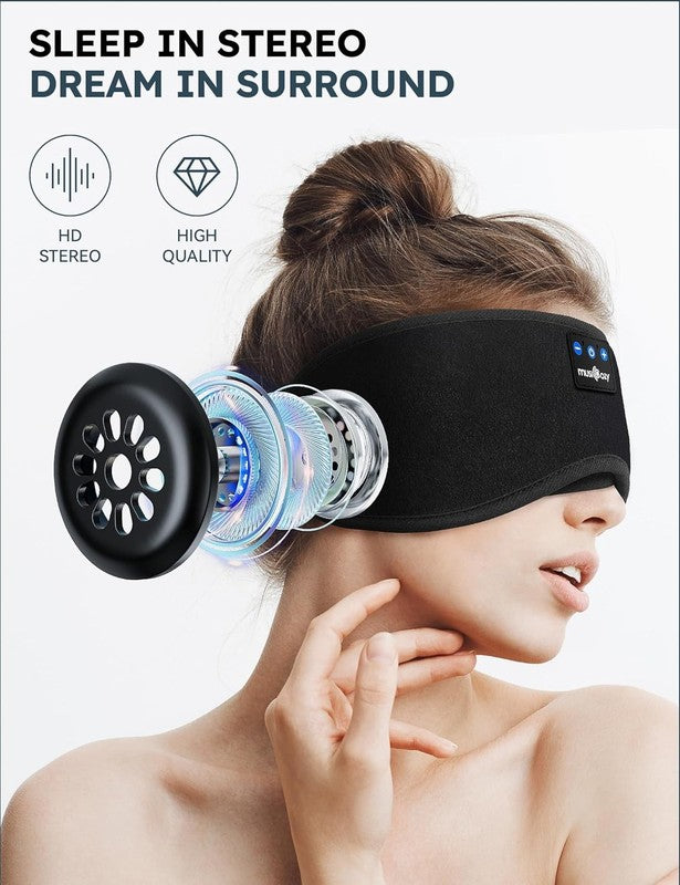 Bluetooth Sleep Mask Headphones for Side Sleepers   HD Stereo Music Earbuds3