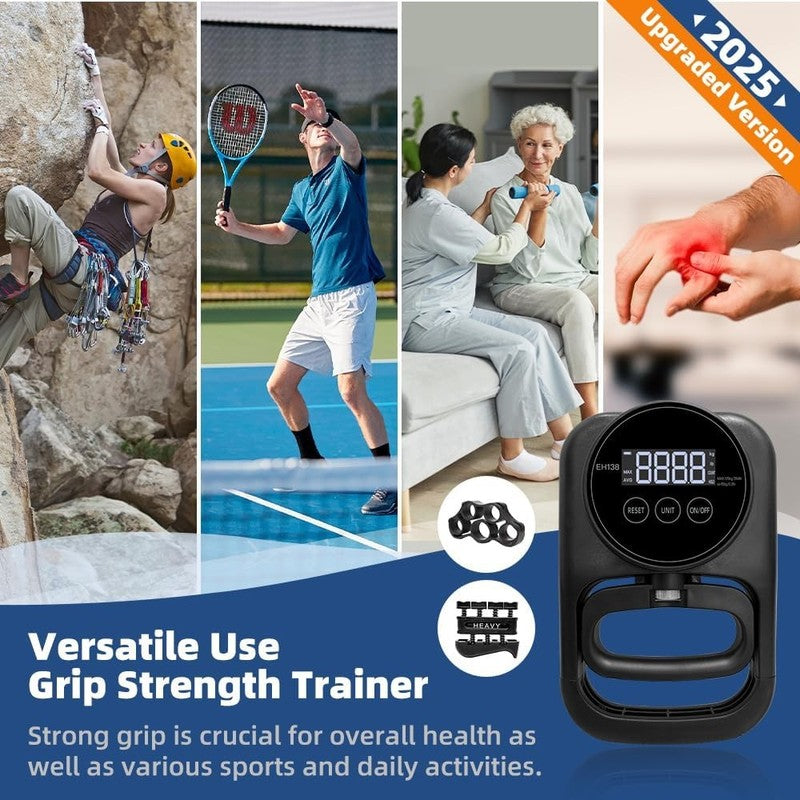 Hand Grip Strength Tester 265Lbs, LED Display, Grip Trainer for Home & Gym5