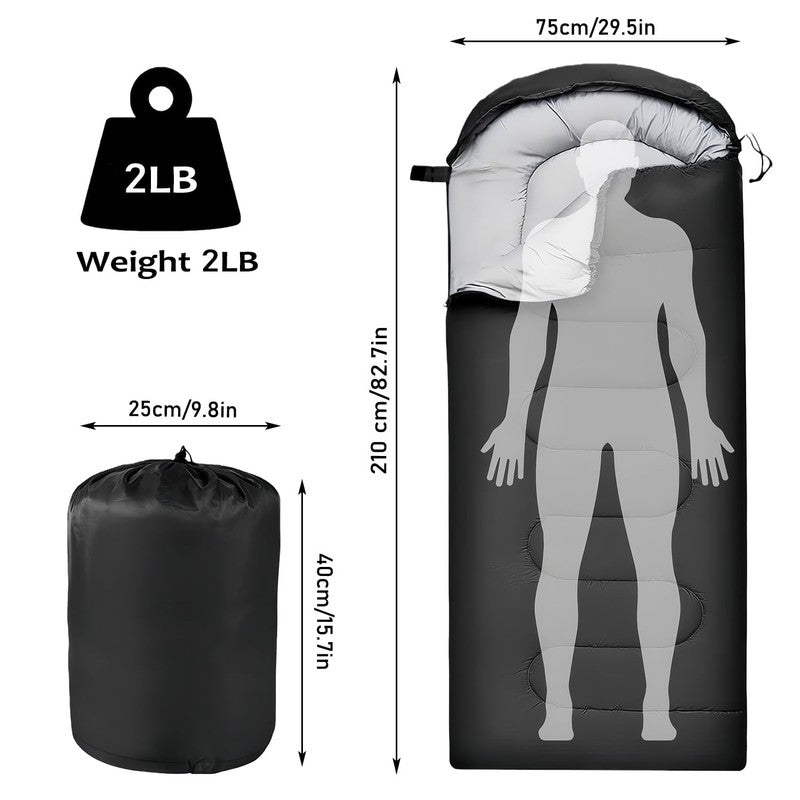 Cold Weather Sleeping Bag for Adults, 5°F-32°F, Lightweight, Waterproof with Hea3