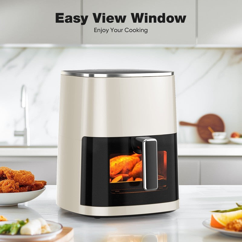 6QT Air Fryer w/ Window, 12-in-1, 400°F, Bake, Steam, Roast, Reheat, Beige3