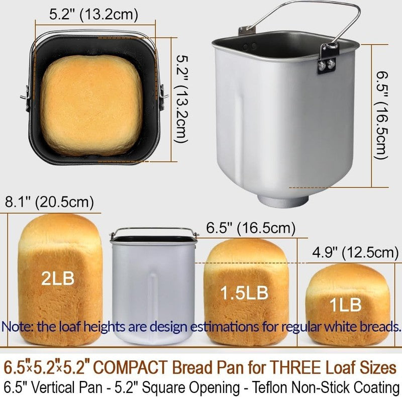29-in-1 Bread Maker 2LB Smart Gluten Free w/ Stainless Steel3