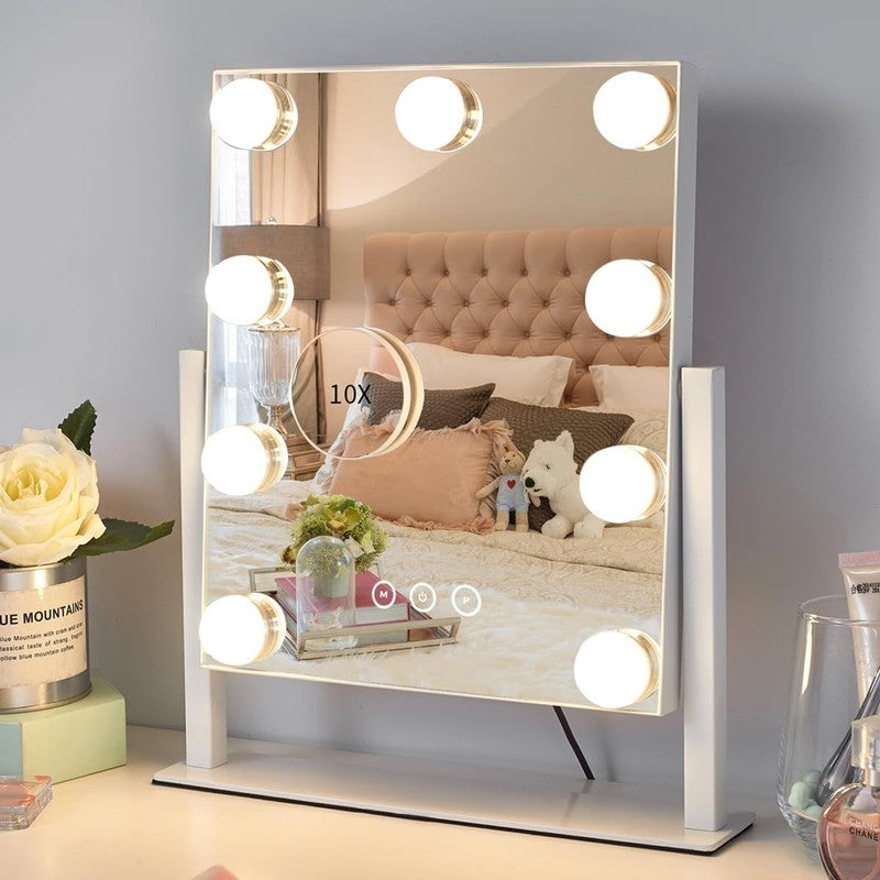 Vanity Mirror with Lights,Lighted Vanity Mirror with 9 Dimmable Bulbs for Dressi1