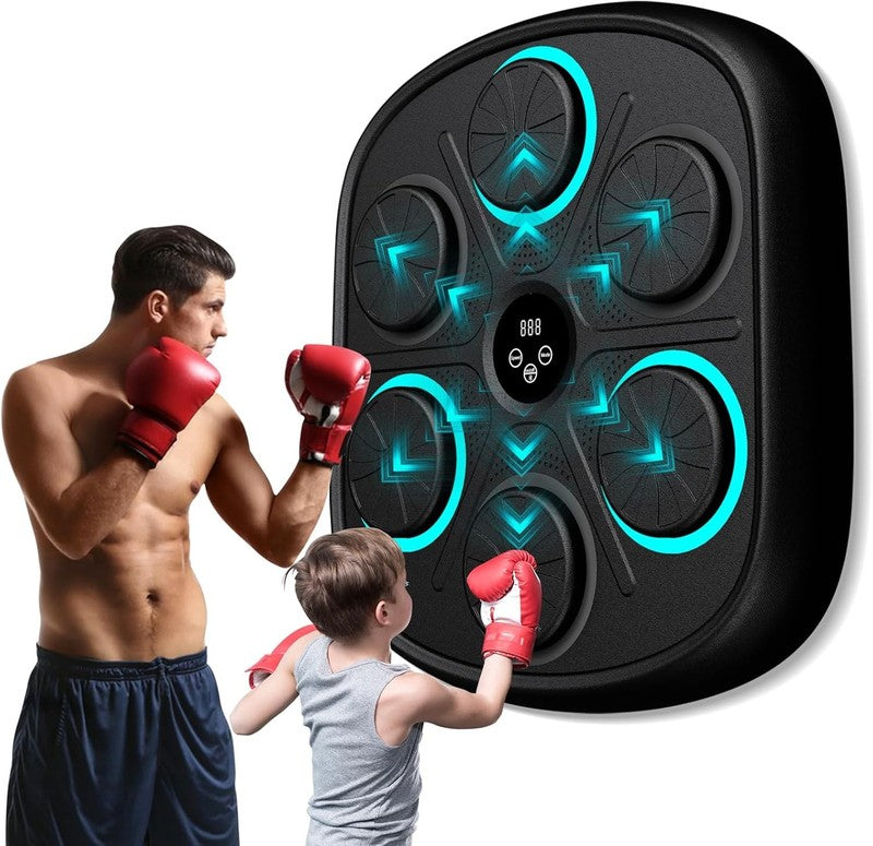 2025 Smart Music Boxing Machine Wall Mount w LED & Gloves for Home Workout2