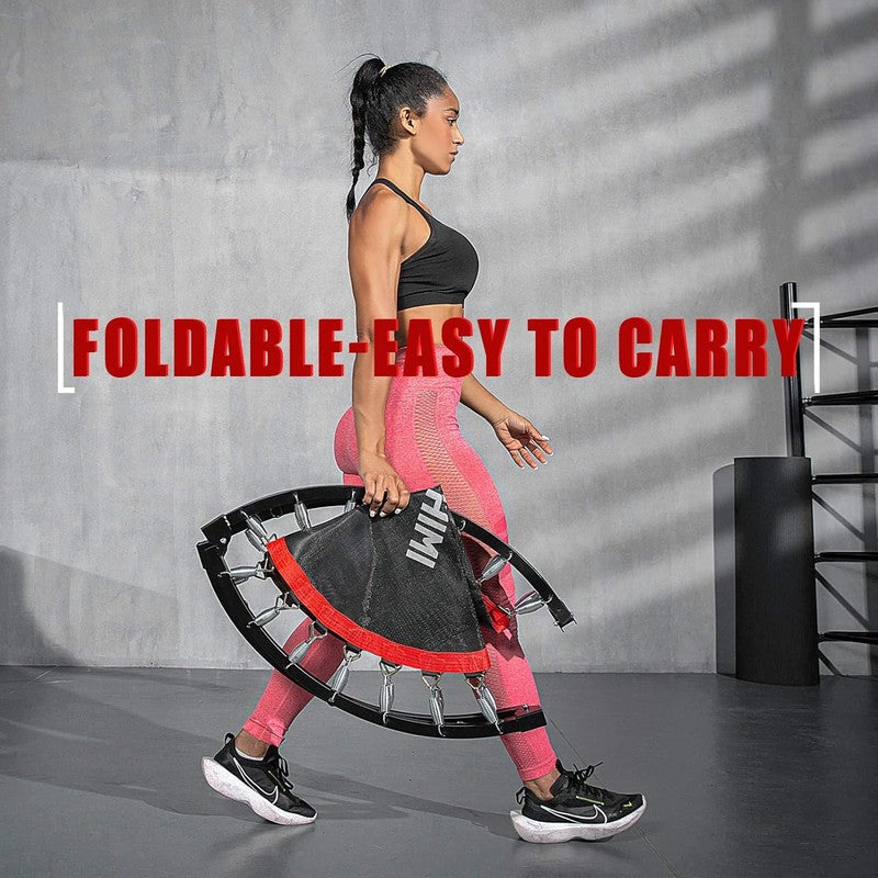 Folding Mini Rebounder Trampoline with Handle, 330Lbs Max Load, 40"-48"6